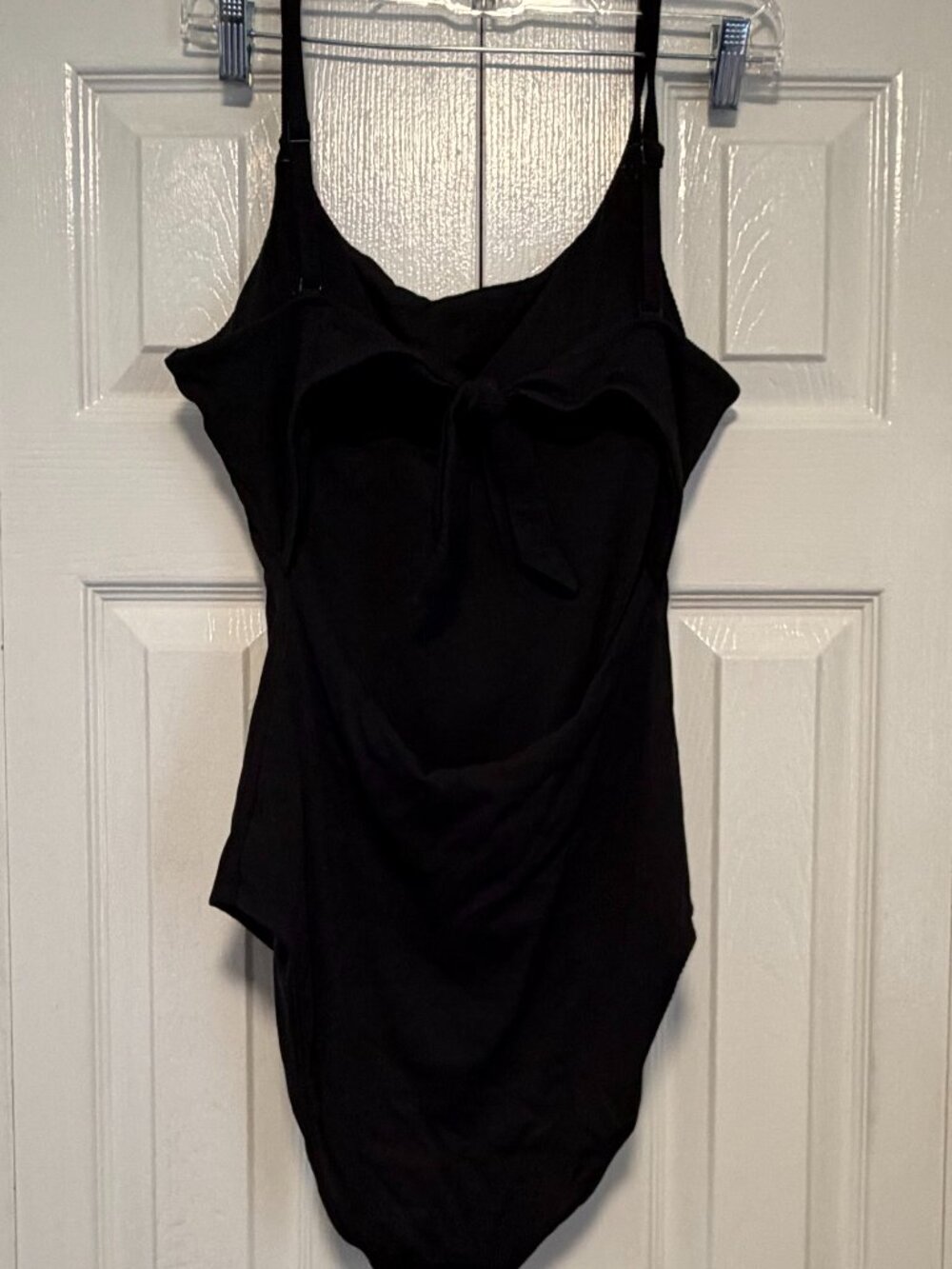 Aerie Large Long One Piece Full Coverage Black Ribbed Swimsuit - Picture 4 of 8